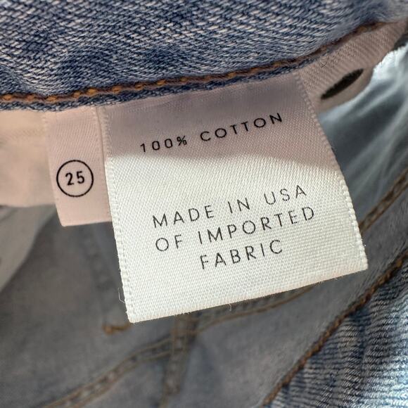 GRLFRND Denim Shorts Womens 25 Blue Cindy Distressed Night Fever Destroyed Boho - Picture 6 of 15